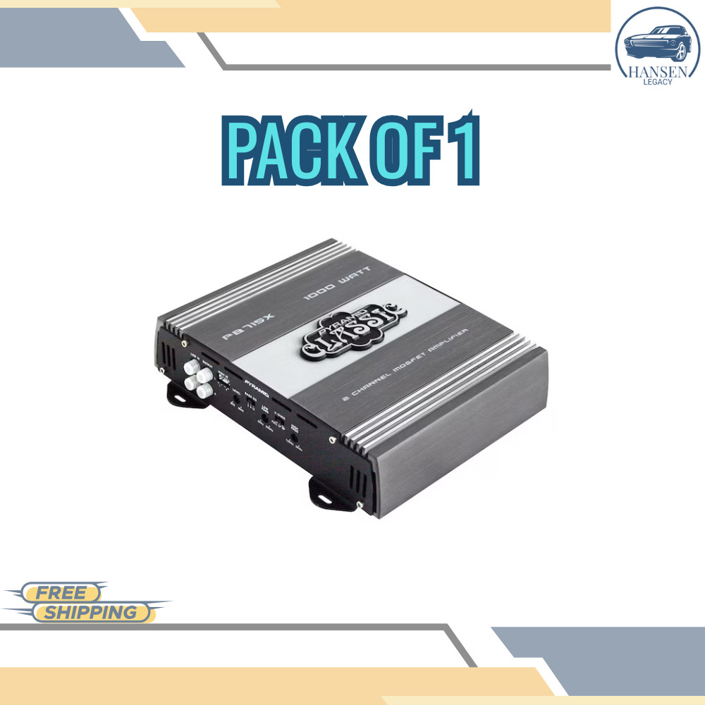 Pyramid 1000 Watts 2 Channel Bridgeable Car Amplifier - Pack