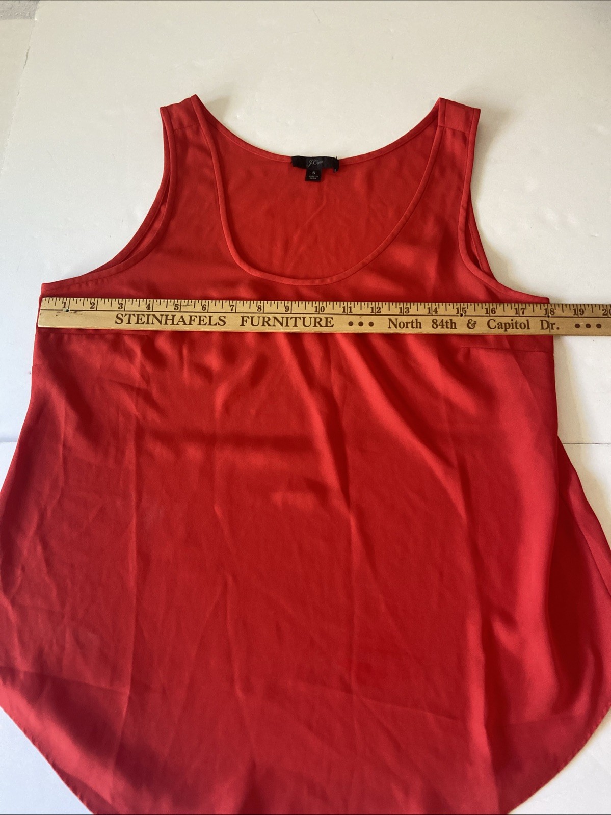 J. Crew loosefitting Orange Basic tank top size s… - image 5