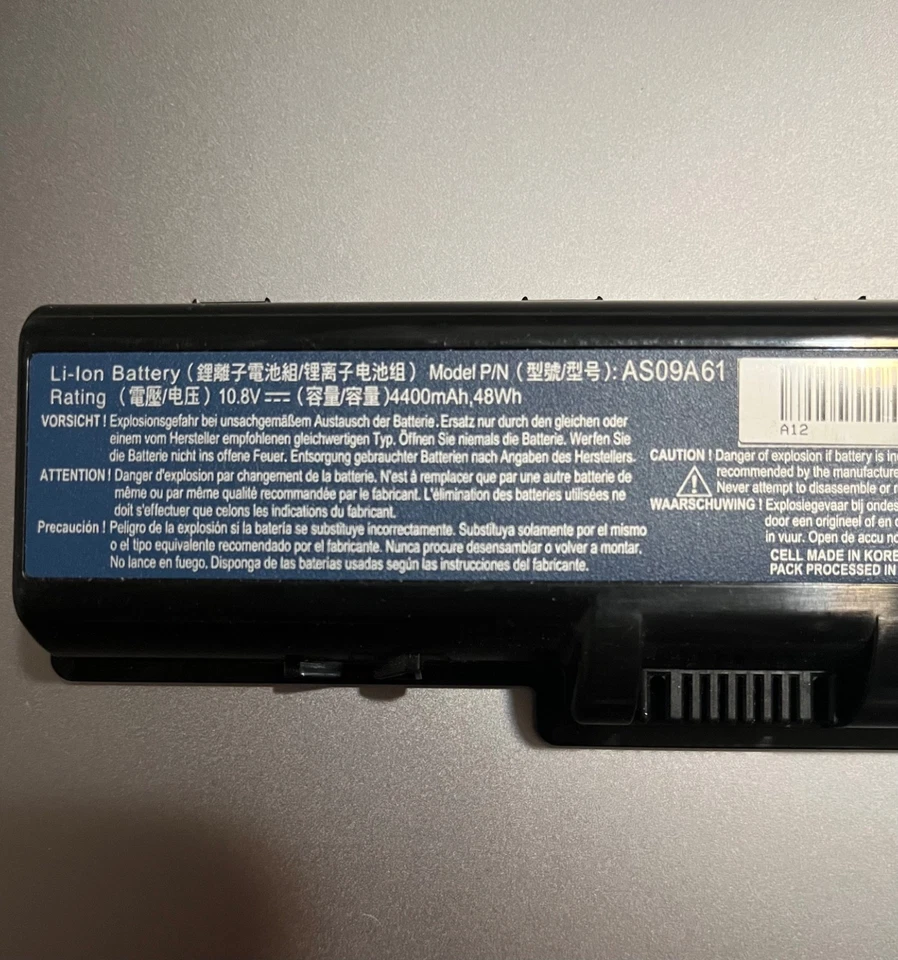 Bateria de íon de lítio AS09A61 para notebooks gateway - Imagem 2 de 4