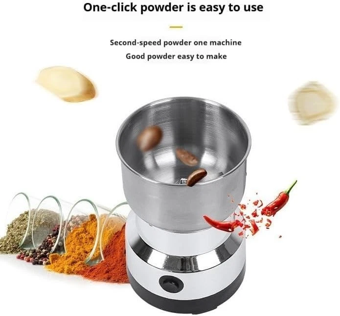 High-Speed 300g Grain Mill Sturdy Stainless Steel Spice & Flour Grinder for Kitc
