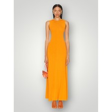 Solid & Striped The Lucerne Dress Mango Yellow Maxi XS Ribbed Knit Sleeveless