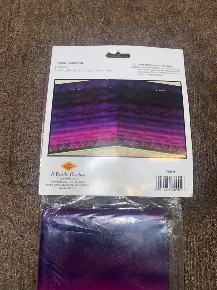 Beistle Creation Insta Theme Spooky Sky Backdrop 4 pés x 30 pés novo  - Imagem 2 de 2