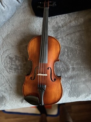 Acoustic Violin Brown Varnish 4-String Right Handed with Bow & Hard Case