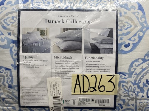Charter Club Coastal Medallion King Comforter 3 Piece Set NEW - Picture 4 of 6
