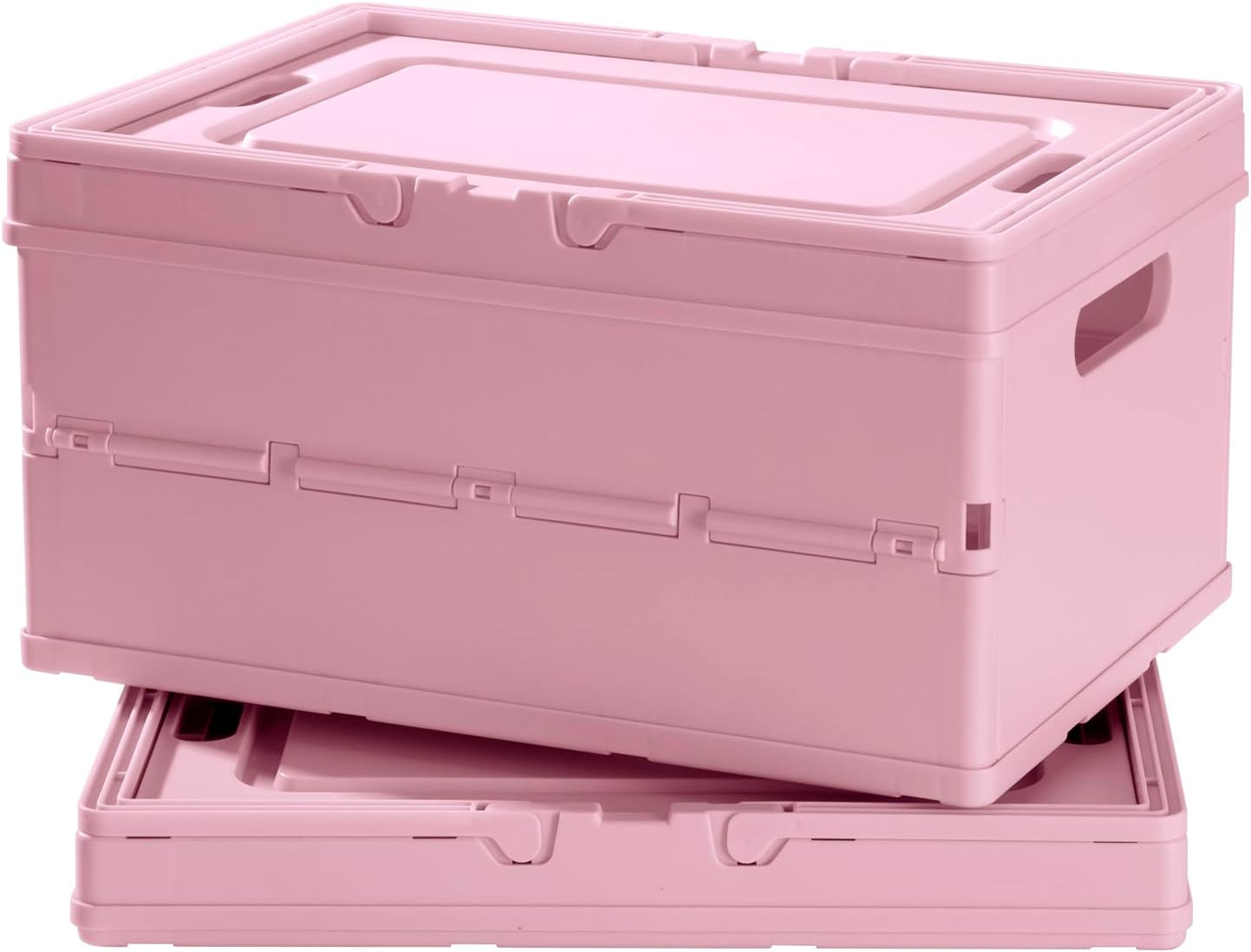 Set 2 Contenitori Pieghevoli con Coperchio - Organizer Casa e Ufficio