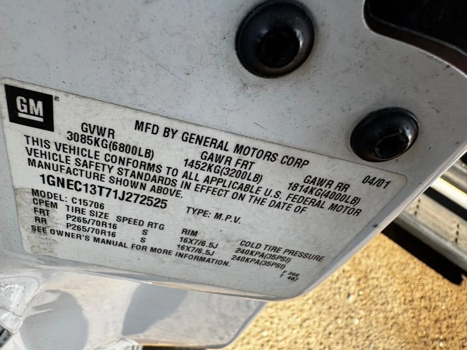 Eje de transmisión trasero usado se adapta a: Chevrolet Tahoe 2001 4x2 relación 3,73 opt GT4 Rea Foto 4 de 4