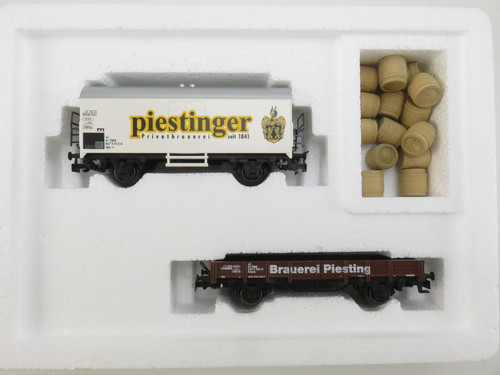 (GF0339) Märklin 94038 H0 AC Piestinger Bierwagen-Set, OVP | Condition: Gebraucht