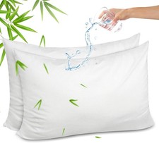 Bamboo Rayon Waterproof Pillow Protector, Breathable Pillow Cover