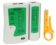 RJ45 Network Cable Tester with Mini Wire Stripper, Ethernet Cable Tester Tool fo