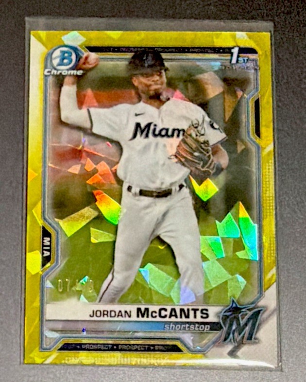 2021 Bowman Draft 1st Sapphire Edition Yellow #BDC-26 Jordan McCants /99