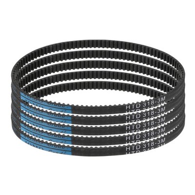 5stk HTD-3M Gummizahnriemen 106 Zähne, 318x6x2,4mm Schleifenrillenzahnriemen