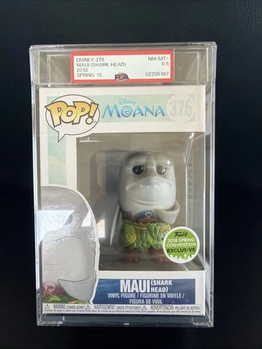 Funko Pop! DISNEY: MOANA: MAUI SHARK HEAD Variation PSA 8.5 Spring Con Exclusive