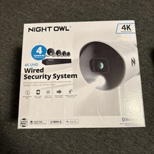 Night Owl 4K Bluetooth 1TB DVR, 4 Ch, 4 Wired Light Cams WMBF-8BTD1L-44 NEW