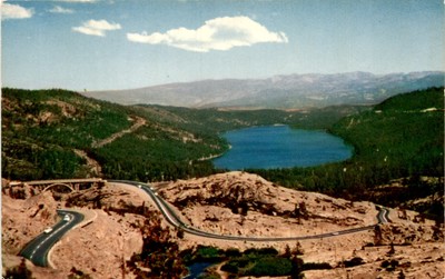 DONNER PASS, LAKE, CALIFORNIA, U.S. HIGHWAY 40, Postcard
