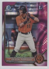 2022 Bowman Chrome Prospects Fuchsia Lava Refractor /199 Anthony Rodriguez 0p45