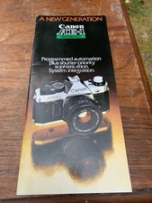 vintage brochure for the Canon AE-1 Program camera original