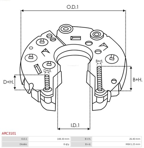 RECTIFIER ALTERNATOR ARC3101 - Picture 4 of 10