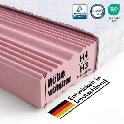 Matratze 80-200x200 Kaltschaum 7 Zonen COMFORT DUO H3 H4 HR-Schaum Größe wählbar