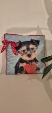 Adorable Yorkshire Terrier Puppy Decorative Cushion - Yorkie Lover Gift - Romeo