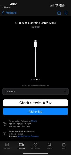 Câble de charge USB-C Apple, 2 m - Photo 6 sur 7