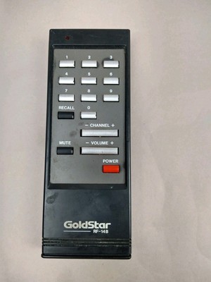 Goldstar RF-14B Vintage CRT TV Remote Control, Black OEM for CMT9408 +more WORKS