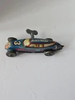 Vintage Marx Mechanical "Speedway Racer" Key Windup Tin Litho Car #3 Bluestreak