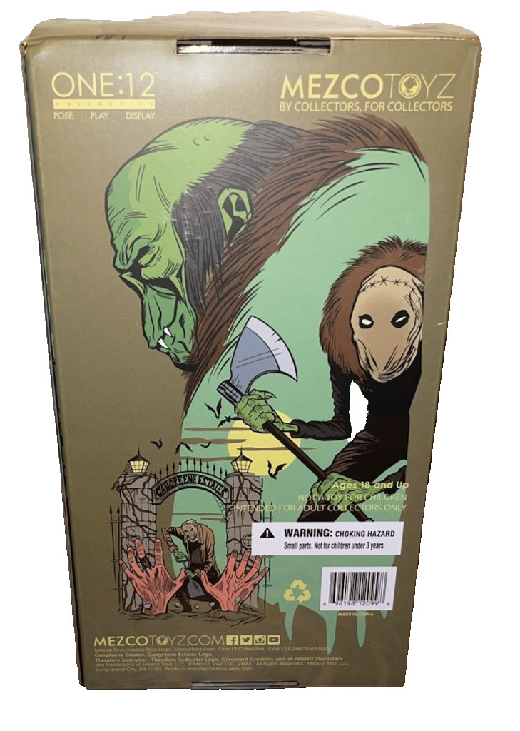 MEZCO ONE:12 GANGREENE ESTATES Theodore Sodcutter Bag Headed Butcher Edition New