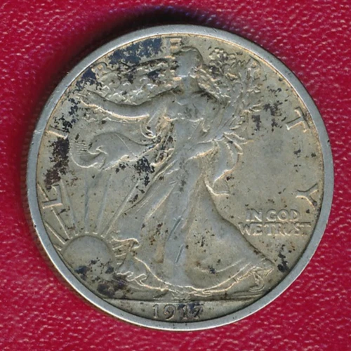 1917 LIBERTY WALKING SILVER HALF DOLLAR **NICE CIRCULATED GOOD** SHIPS FREE!!