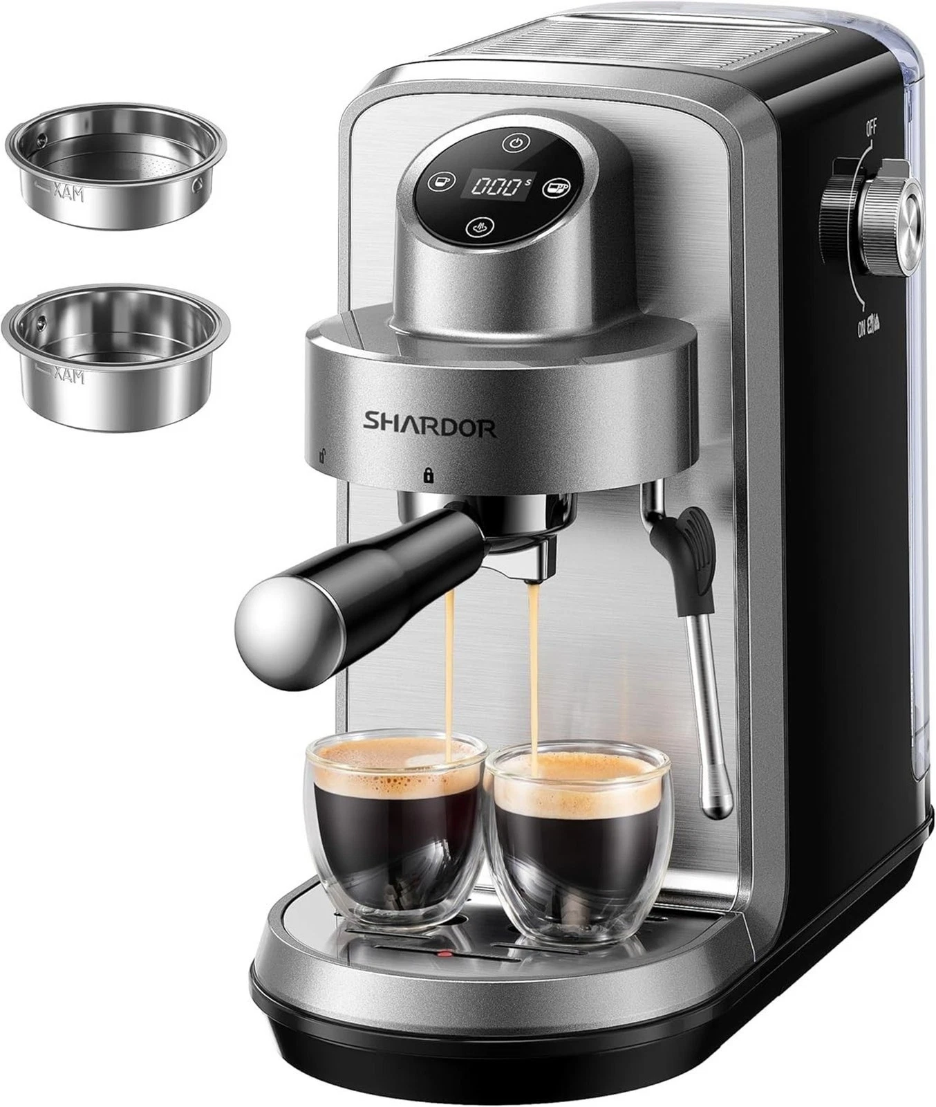 SHARDOR Espresso Machine, Stainless Steel Semi-Automatic Coffee Maker with Digit