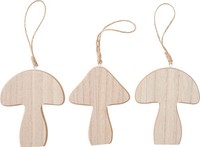Vbs HolzanhäNger Pilze 9 Bis 10 Cm 3Er Set FüR Dekoration Basteln Herbst