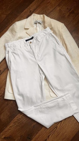 Women Polo Ralph Lauren Trousers White Cotton 36 /
