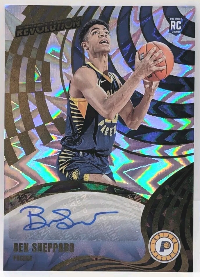 2023-24 Panini Revolution Ben Sheppard RC Auto /100 Fractal Rookie Autograph