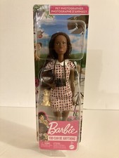 Barbie You Can Be Anything Pet Photographer Doll African American w/ Accessories