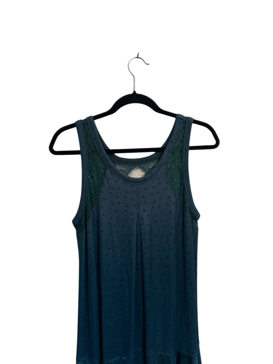Free People Womens Lace Trim SharkBite Hem Cocktail Dress Green M Free People Womens Lace Trim SharkBite Hem Cocktail Dress Green M
