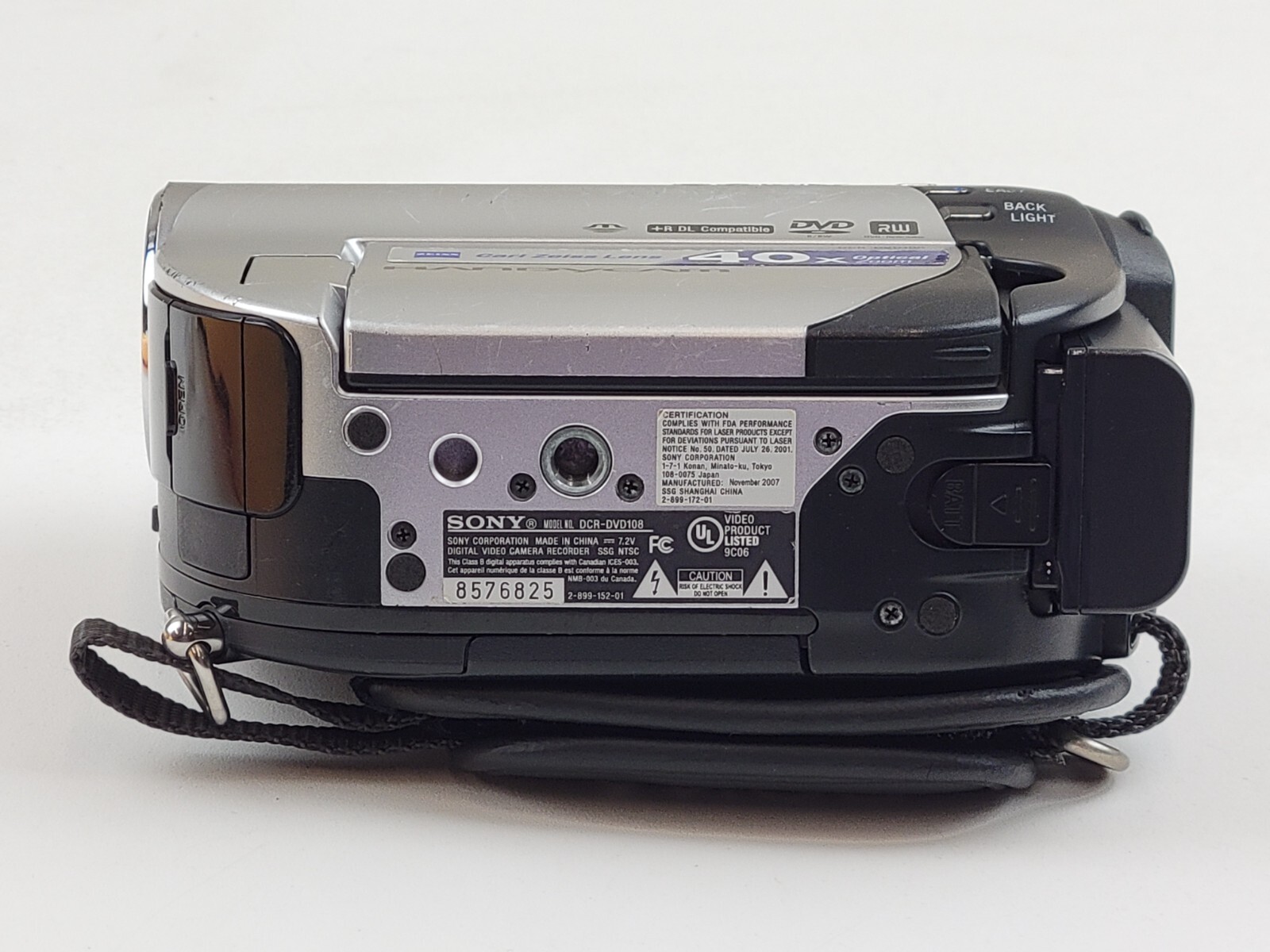 Sony Handycam DCR-DVD108 Mini DVD Disc Video Camcorder w/ Charger - TESTED!
