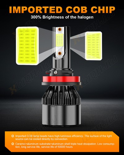For 2015-2021 2022 2023 Ford F150 LED Headlight Hi/Lo Beam Fog Light Bulbs - Foto 5 di 21