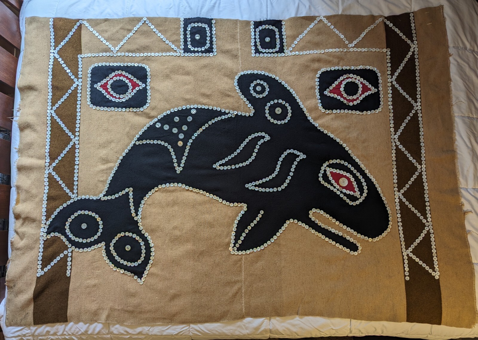 Vintage Northwest Coast Button Blanket Haida Tlingit eBay