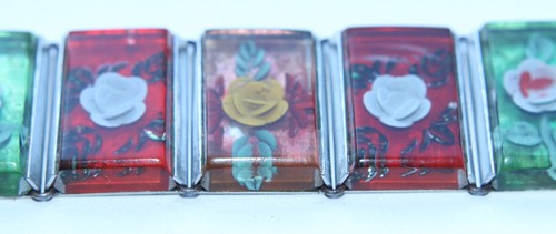 Russian Prisoner Art Vintage Original Handmade Floral Motiv Bracelet For Watches - Picture 6 of 6