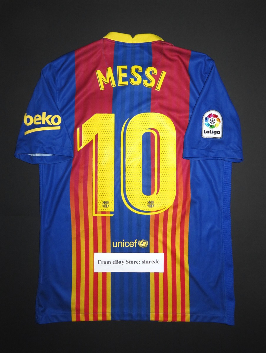 Nike FC Barcelona Messi メッシ L Men's Nike Lionel Messi Blue Barcelona 2020/21 Home Vapor