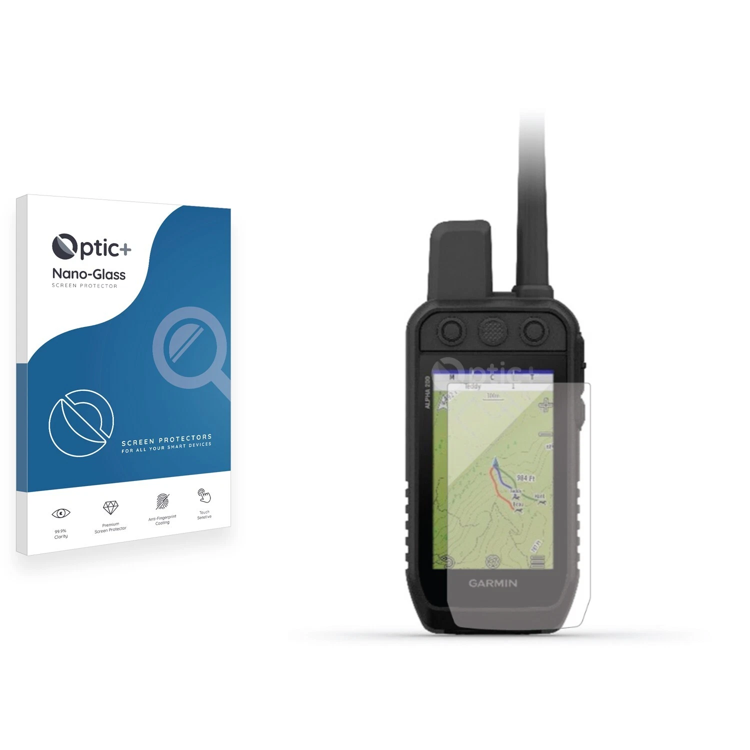 Optic+ Nano Glass Screen Protector for Garmin Alpha 200
