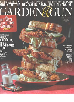 Garden & Gun Magazine, Soul Of The South Aug/Sept/2024 New Po'Boy Muffuletta