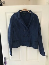 Lauren Jeans Company Ralph Lauren Light Summer Linen Womens Jacket Xl Blue