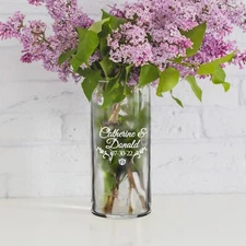 Custom Personalized Wedding Flower Vase Table Centerpiece