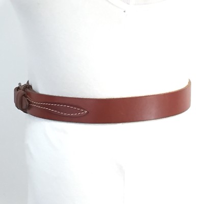 Vtg 80s 90s LL Bean Sz 28 Double Strap Leather Belt Made In