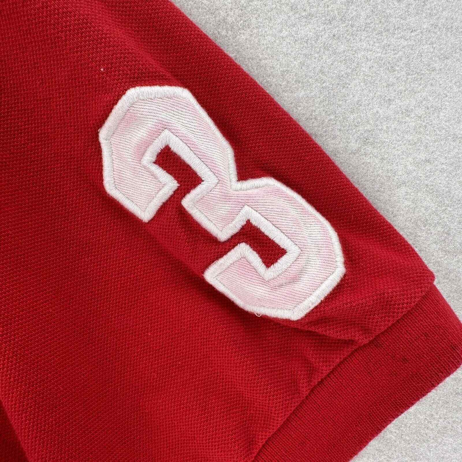 Polo Uomo Maglia Manica Corta Rossa Big Pony Polo Jockey Rugby XXL