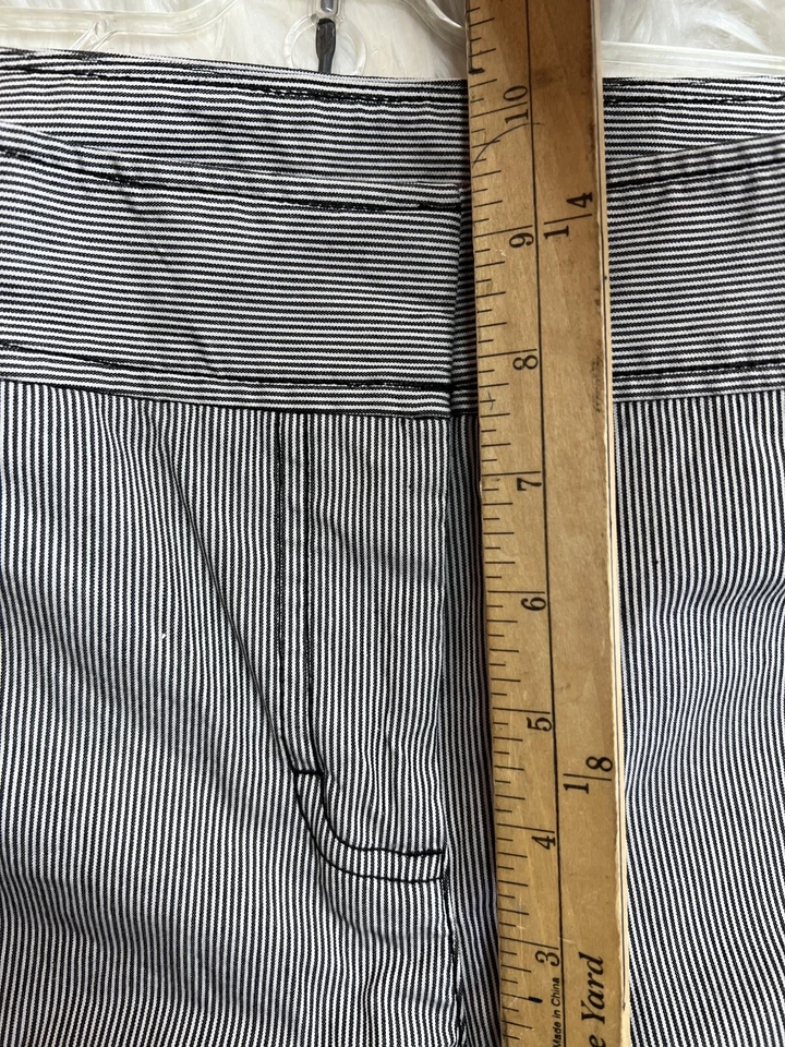 Kenneth Cole Reaction 女式黑色/白色条纹靴裤 10 码 — 第 3/4 张图片