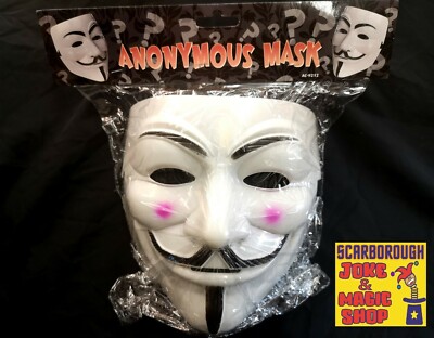 GUY FAWKES  Anonymous Mask ~ Games Master ~ The Hacker ~ Project Zorgo ~ V Guy