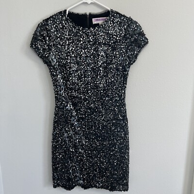 Hailey Logan by Adrianna Papell Black Silver Sequin Dress | eBay Hailey Logan by Adrianna Papell Black Silver Sequin Dress | eBay