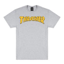 Thrasher Magazine COVER LOGO Skateboard T Shirt ASH GREY