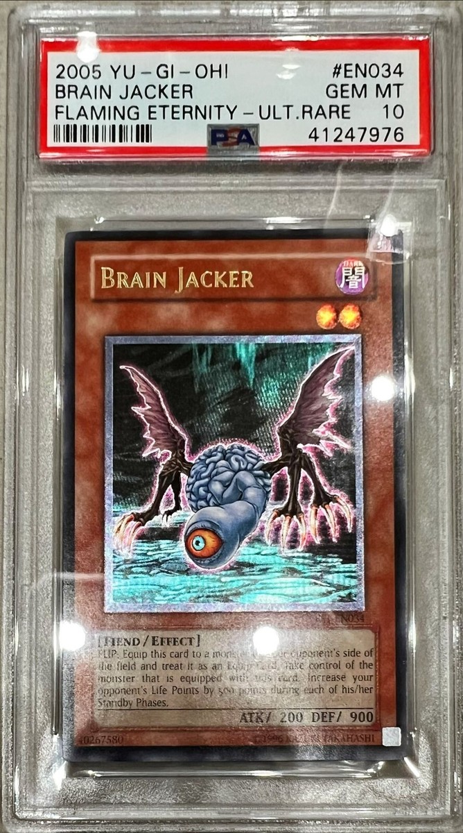 Yu-Gi-Oh! PSA 10 GEM-MT 'Brain Jacker' FET-EN034 ~ULTIMATE RARE